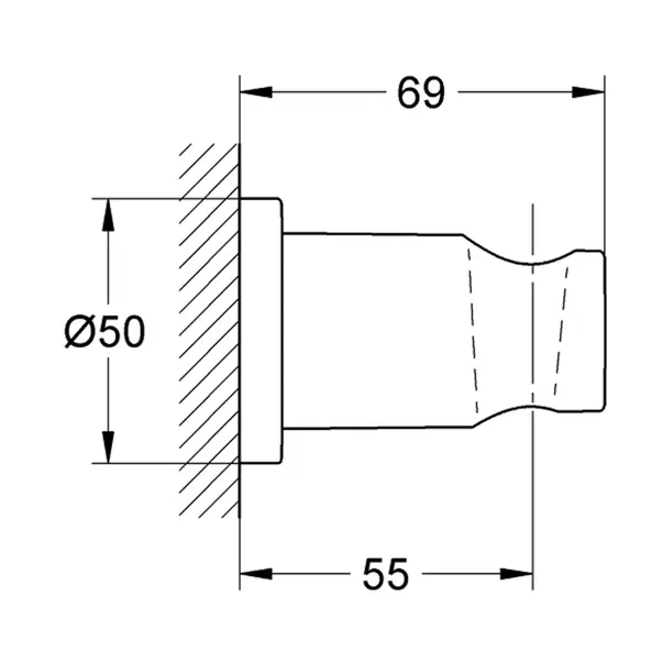 Agatatoare dus Grohe Rainshower negru mat - Phantom Black [2]