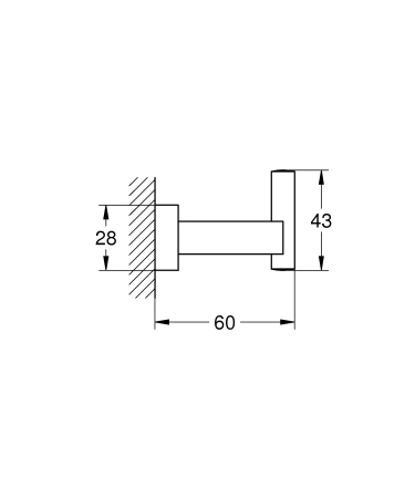 Agatatoare Grohe 40511AL1, Essentials Cube, pe perete, metal, mat, grafit [2]