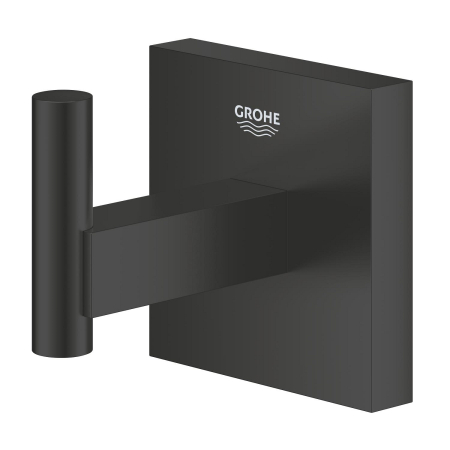 Agatatoare Grohe 409612430, 60 mm, 43 mm, 1 cuie, 2 orificii instalare, pe perete, metal, elemente fixare ascunse, Negru [1]