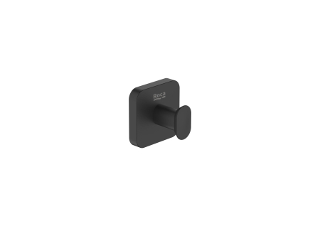 Accesorii baie - Agatatoare Roca A817880NB0, 52 mm, 1 cuie, 2 orificii instalare, pe perete, metal, elemente fixare ascunse, Negru