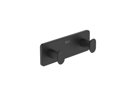 Accesorii baie - Agatatoare Roca A817881NB0, 135 mm, 45 mm, 2 cuie, 2 orificii instalare, pe perete, metal, elemente fixare, Negru