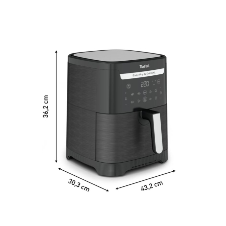Air fryer 2 in 1 cu aer cald si gratar Tefal Easy Fry & Grill XXL EY801815 , 8 programe, 6.3 L, 2 zone de gatire, invelis antiaderent, negru [13]