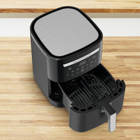 Air fryer 2 in 1 cu aer cald si gratar Tefal Easy Fry & Grill XXL EY801815 , 8 programe, 6.3 L, 2 zone de gatire, invelis antiaderent, negru [5]
