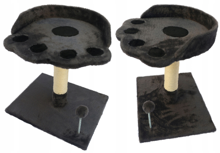 Ansamblu de joaca pentru pisici, cu culcus si loc pentru zgariat, minge, 48cm, gri inchis [5]