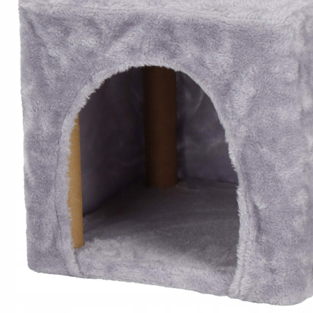Ansamblu joaca pisici loc zgariat ascunzatoare platforma sisal, 62 cm, stabil, gri [21]