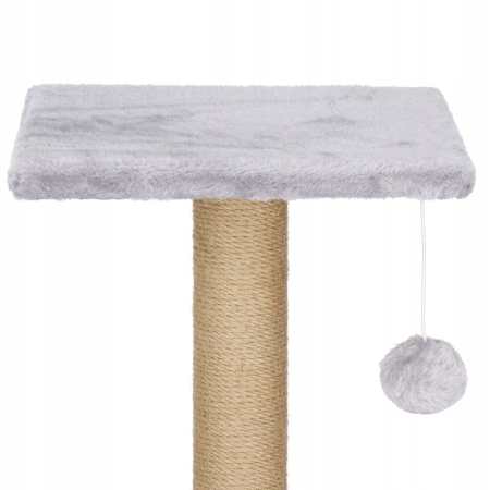 Ansamblu de joaca pentru pisici, cu loc pentru zgariat, ascuns, platforma, 62cm, gri [21]