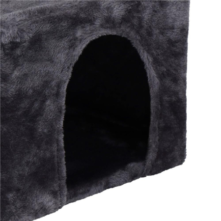 Ansamblu de joaca pentru pisici, cu loc pentru zgariat, ascuns, platforma, 62cm, gri inchis [7]