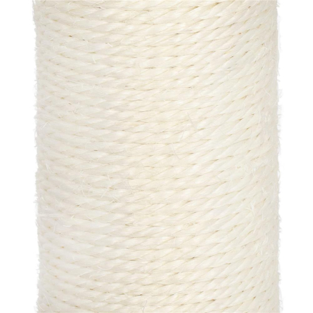 Ansamblu de joaca pentru pisici, cu loc pentru zgariat, culcus, minge, 47cm, crem [4]