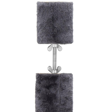 Ansamblu joaca pisici stalp catarat pana la tavan reglabil, 240-265 cm, stalpi sisal, gri inchis [10]