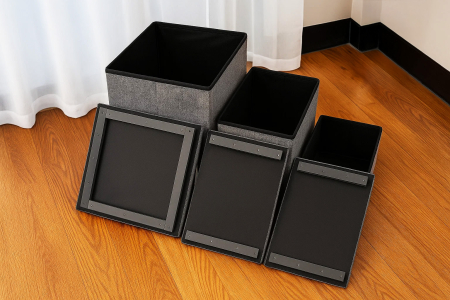 Ansamblu joaca pisici 3in1 trepte casuta panou sisal compact, 33x76x42 cm, stabil, gri [4]