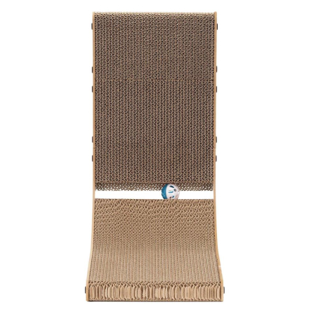 Ansamblu de zgariat pentru pisici cu bila si catnip, 25x40x50 cm, maro [5]