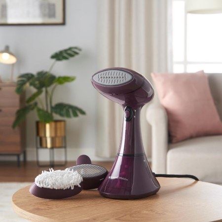 Aparat de aburit haine Russell Hobbs 27410-56 Steam Genie Colour Control, 1800W, 2 setari abur, antibacterian 99.9%, accesorii, Mov [5]