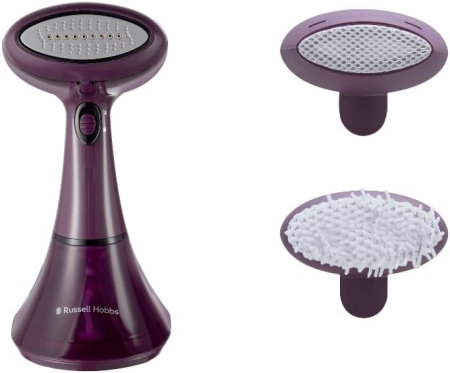 Aparat de aburit haine Russell Hobbs 27410-56 Steam Genie Colour Control, 1800W, 2 setari abur, antibacterian 99.9%, accesorii, Mov [8]
