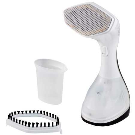 Fiare, statii & aparate de calcat cu abur - Aparat de Calcat Vertical BEKO STM6120W, 2200W, 25g/min, 230ml, talpa ceramica, Sistem Anti-Calcar, Display LCD, Recipient detasabil, AntiPicurare, Alb-Negru