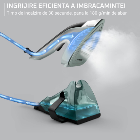 Aparat de calcat vertical cu abur 2 in 1 Tefal Duo Power JF4031E0, 1700W, jet de abur 180 g/min, abur variabil 25 g/min, 400 ml, talpa ceramica, o [1]