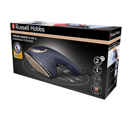 Aparat de calcat vertical cu abur Russell Hobbs Steam Genie 2 in 1, 1700W, talpa ceramica, rezervor 150ml, abur 20g/min, alb [2]