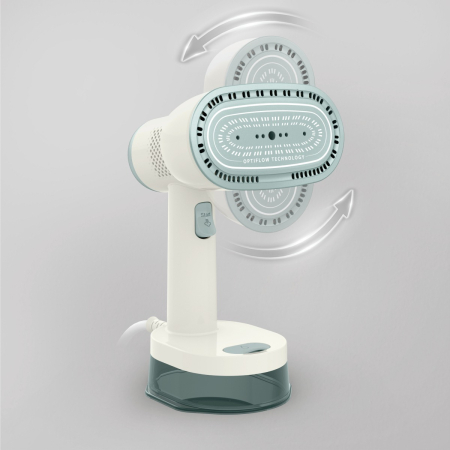 Aparat de calcat vertical cu abur Tefal AeroSteam S DT9322E0, 1500 W, abur variabil 0 - 20 g/min, 3 moduri, recipient apa 180 ml, autonomie pana la 14 min, tehnologie OptiFlow, talpa ceramica, albastr [7]