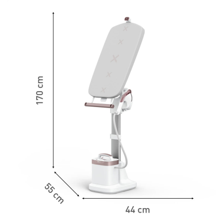 Aparat de calcat vertical cu abur Tefal Ixeo Vision QT1811E0, 2200 W, jet de abur 200 g/min, abur variabil 80 g/min, 1,4 L, masa de calcat integrat [3]