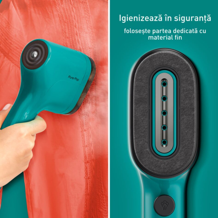Aparat de calcat vertical cu abur Tefal Pure Pop DT2024E1, 1300 W, abur variabil pana la 20g/min, recipient apa 70 ml, incalzire rapida 15 sec,  [5]