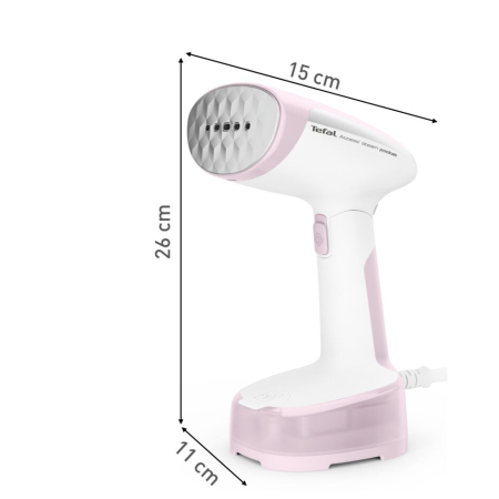 Aparat de calcat vertical pliabil Tefal ACCESS STEAM POCKET DT3050E1, 1300W, abur variabil 20 g/min, oprire automata, husa pentru transport, alb & r [3]