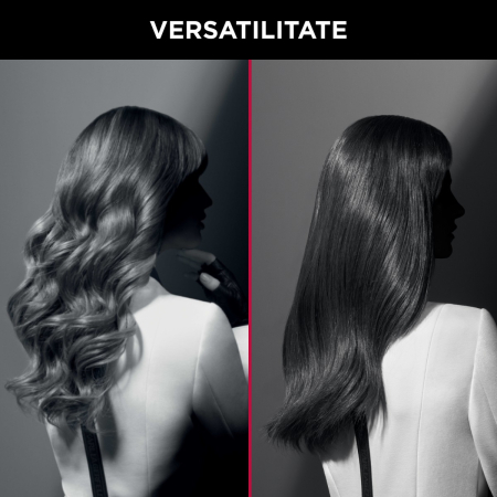 Aparat de coafat multifunctional 3 in 1 Rowenta x Karl Lagerfeld Fashion Stylist CF451LF0, 66 W, temperatura reglabila 170-200 °C, varf rece, generator de ioni, negru & rosu [5]