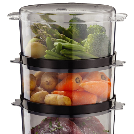 Aparat de gatit cu aburi Russell Hobbs Kitchen Collection, 7L, 3 niveluri, rezervor 500ml, cronometru 60 min, negru [1]