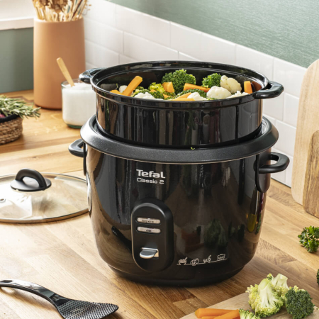 Aparat de gatit multifunctional Tefal Classic 2 RK103811, 600W, multicooker cu 3 programe de gatit, capacitte vas 5L, functie mentinere la cald,  [2]