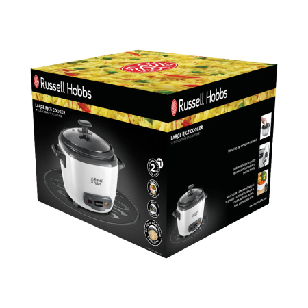 Aparat de gatit orez Russell Hobbs, capacitate mare, vas antiaderent, functie mentinere cald, indicator luminos, alb [3]