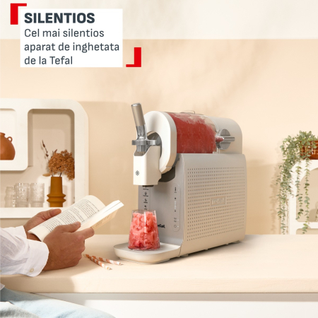 Aparat de inghetata Tefal Freezi IG803AE0, 200 W, 2 L, 5 programe automate, 16 preparate presetate, tehnologie Ultra Quiet, pentru inghetata soft, slu [4]