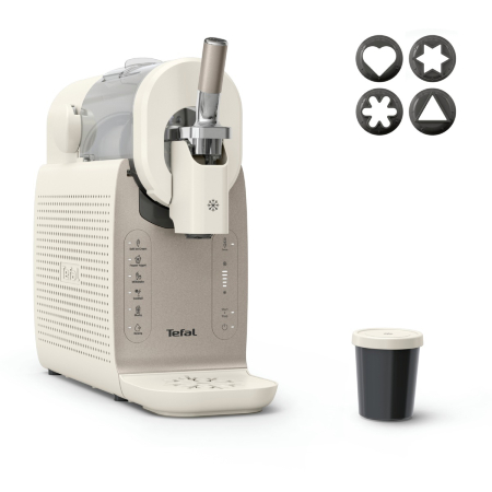 Aparat de inghetata Tefal Freezi IG803AE0, 200 W, 2 L, 5 programe automate, 16 preparate presetate, tehnologie Ultra Quiet, pentru inghetata soft, slu [1]