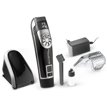 Aparat de tuns barba Rowenta Air Force Precision TN4851F0, autonomie 45 minute, lame cu invelis de titan, 8500 rpm, ecran LCD, sistem Soft Contour, ne [6]