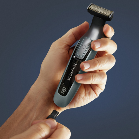 Aparat de tuns barba Rowenta Forever Sharp Comfort TN6044E0, lame din inox, utilizare fara fir, autonomie de pana la 120 min, accesoriu Skin Comfort, negru & verde [12]