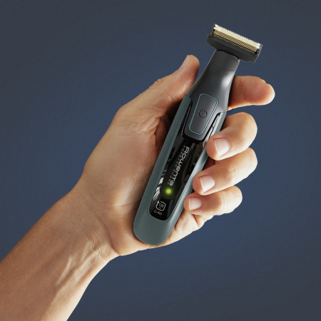 Aparat de tuns barba Rowenta Forever Sharp Comfort TN6044E0, lame din inox, utilizare fara fir, autonomie de pana la 120 min, accesoriu Skin Comfort, negru & verde [11]