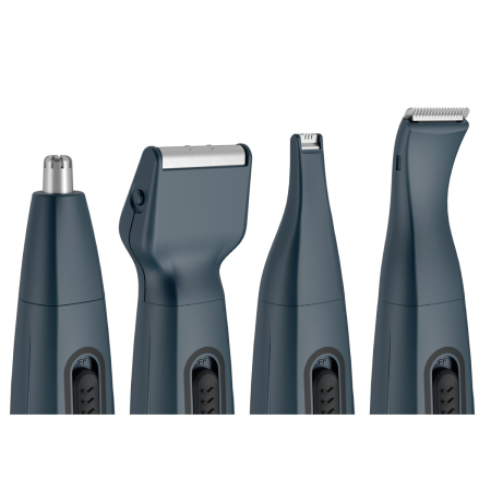 Aparat de tuns barba Rowenta Nomad TN3651F0, lame inox cu  înveliş din titan, rezistent la apa, accesoriu pentru ras, baza de depozitare, albastru [1]