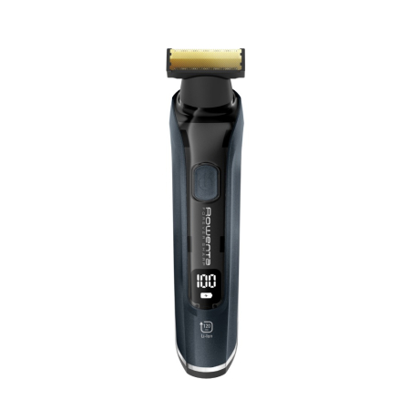 Aparat de tuns, conturat si barbierit Rowenta Forever Sharp Ultimate TN6204E0, lame din inox, invelis din titan, 8000 rpm, autonomie de pana la 120 minute, negru & albastru [2]