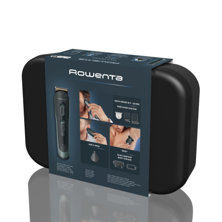 Aparat de tuns multifunctional Rowenta Selectium 15 in 1 TN9444E0, 6500 rpm, autonomie pana la 120 min, lame din inox cu invelis din titan, Wet & Dry, Negru [12]