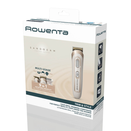 Aparat de tuns multifunctional Rowenta Trim & Style TN9154F0, tehnologie Wet & Dry, lame din inox, autonomie 60 minute, sistem de autoascutire, crem [5]