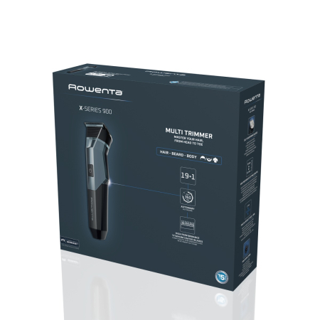 Aparat de tuns multifunctional Rowenta X Series 900 19 in 1 TN9730E0, autonomie 360 minute, 8000 RPM, 7 piepteni, tehnologie Wet & Dry, incarcare rapida, lame din inox, geanta pentru depozitare, negru [18]