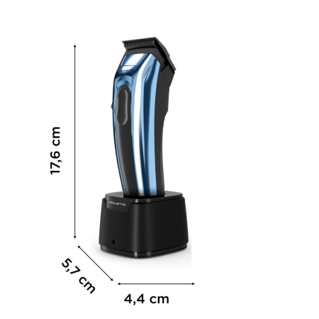 Aparat de tuns Rowenta Barber Experience TN1551E0, lame inox, 6500 rpm, autonomie 150 minute, 0.6 - 26.5 mm, cablu alimentare 1.8 m, albastru & negru [4]