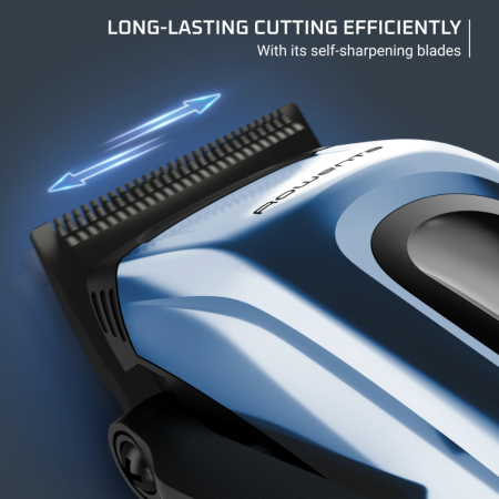 Aparat de tuns Rowenta Barber Experience TN1551E0, lame inox, 6500 rpm, autonomie 150 minute, 0.6 - 26.5 mm, cablu alimentare 1.8 m, albastru & negru [10]