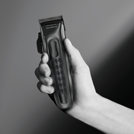 Aparat de tuns Rowenta x Karl Lagerfeld Barber Experience TN155LE0, 6500 rpm, autonomie 150 min, 6 piepteni ficsi, 6 piepteni fade, lame inox, indicator LED, baza de incarcare, negru & gri [4]