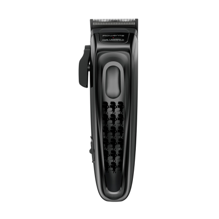 Aparat de tuns Rowenta x Karl Lagerfeld Barber Experience TN155LE0, 6500 rpm, autonomie 150 min, 6 piepteni ficsi, 6 piepteni fade, lame inox, indicator LED, baza de incarcare, negru & gri [2]