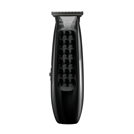 Aparat de tuns Rowenta x Karl Lagerfeld Barber Experience TN185LE0, 6500 rpm, autonomie 90 min, 5 piepteni ficsi, lame inox, baza de incarcare, indicator LED, negru & gri [2]