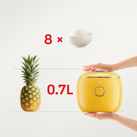 Aparat multifunctional de gatit orez Tefal Pop RK5352E0, 350 W, capacitate 0.7 L, 8 programe, tehnologie digitala, functie mentinere la cald, design c [8]