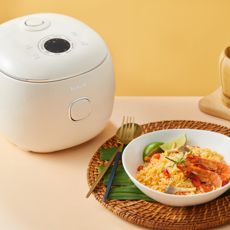 Aparat multifunctional de gatit orez Tefal Pop RK535AE0, 350 W, capacitate 0.7 L, 8 programe, tehnologie digitala, functie mentinere la cald, design c [1]