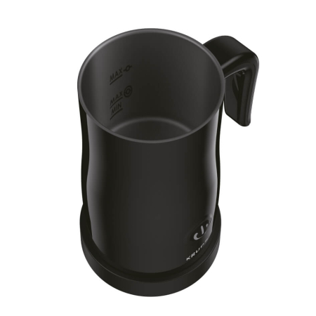 Aparat pentru spumat laptele Krups XL100810, 150 ml, 500 W, baza rotativa, invelis antiaderent, Negru [2]