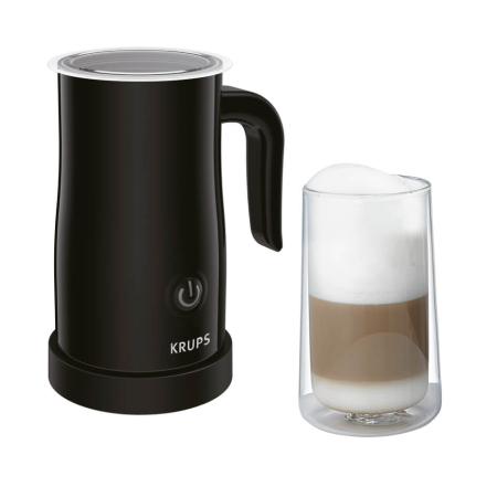 Aparat pentru spumat laptele Krups XL100810, 150 ml, 500 W, baza rotativa, invelis antiaderent, Negru [3]