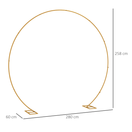  Arc Auriu din Otel - Suport pentru Baloane si Plante Cataratoare pentru Ceremonii, Evenimente si Zile de Nastere [2]