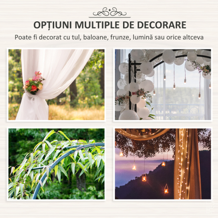  Arc pentru Trandafiri si Plante Caţaratoare din Otel, Arc de Gradina ca Suport pentru Plante si Decoratiuni [3]