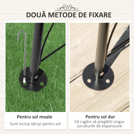  Arc pentru Trandafiri si Plante Caţaratoare din Otel, Arc de Gradina ca Suport pentru Plante si Decoratiuni [4]